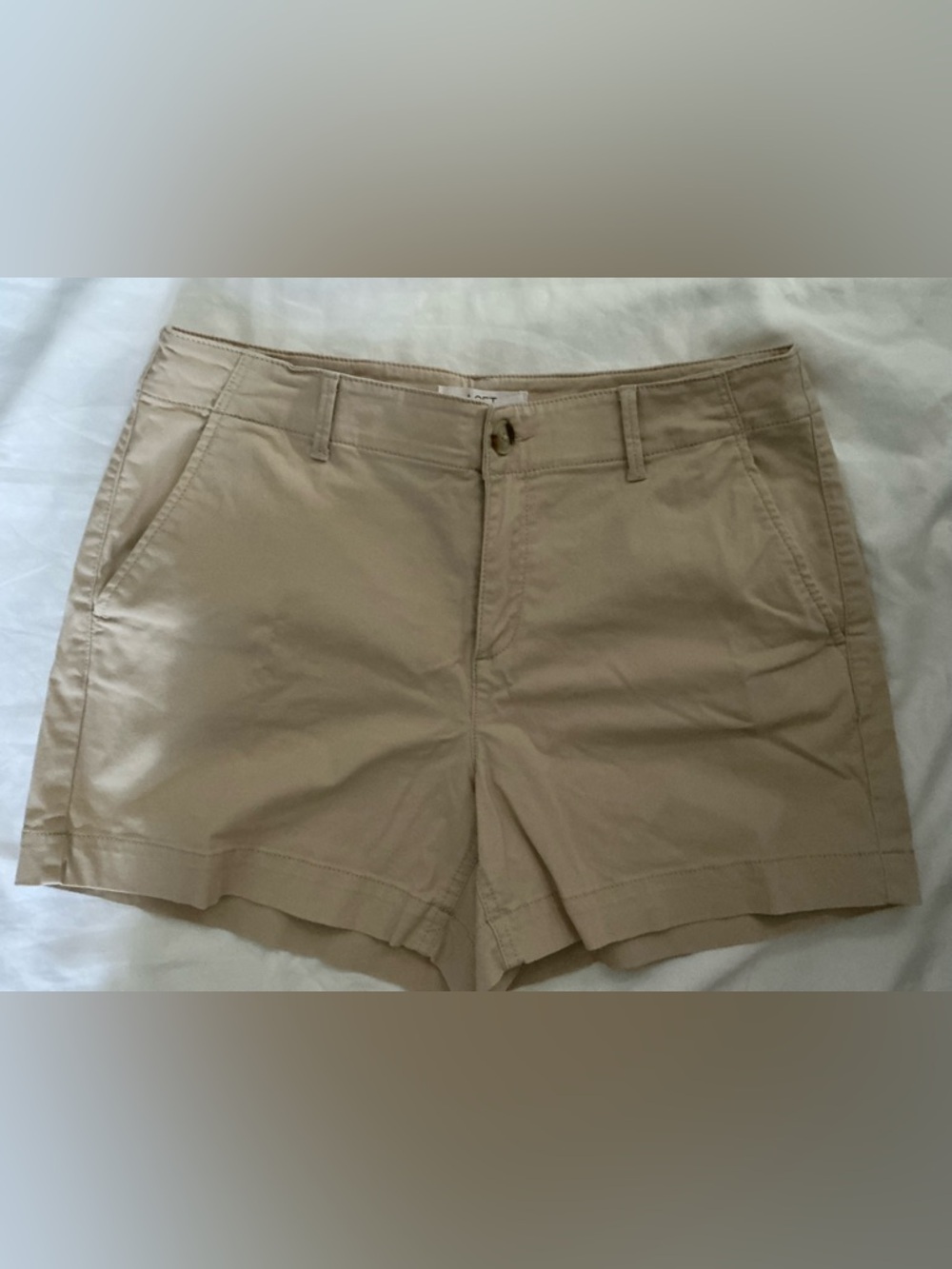 LOFT Women's Khaki Tan Curvy The Monroe 4” Short